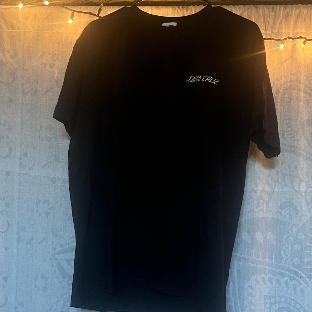 Santa Cruz Skateboards Black Tee with Neon Logo